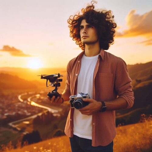 choosing camera or drone